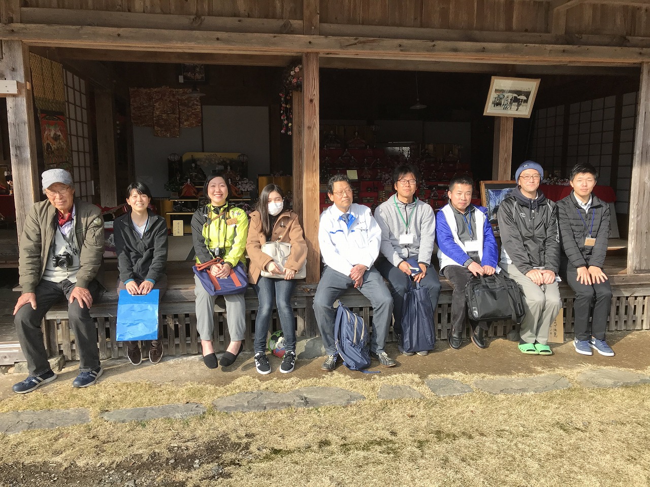 茅葺き屋根修復現場視察研修会（四万十川流域文化的景観連絡協議会）