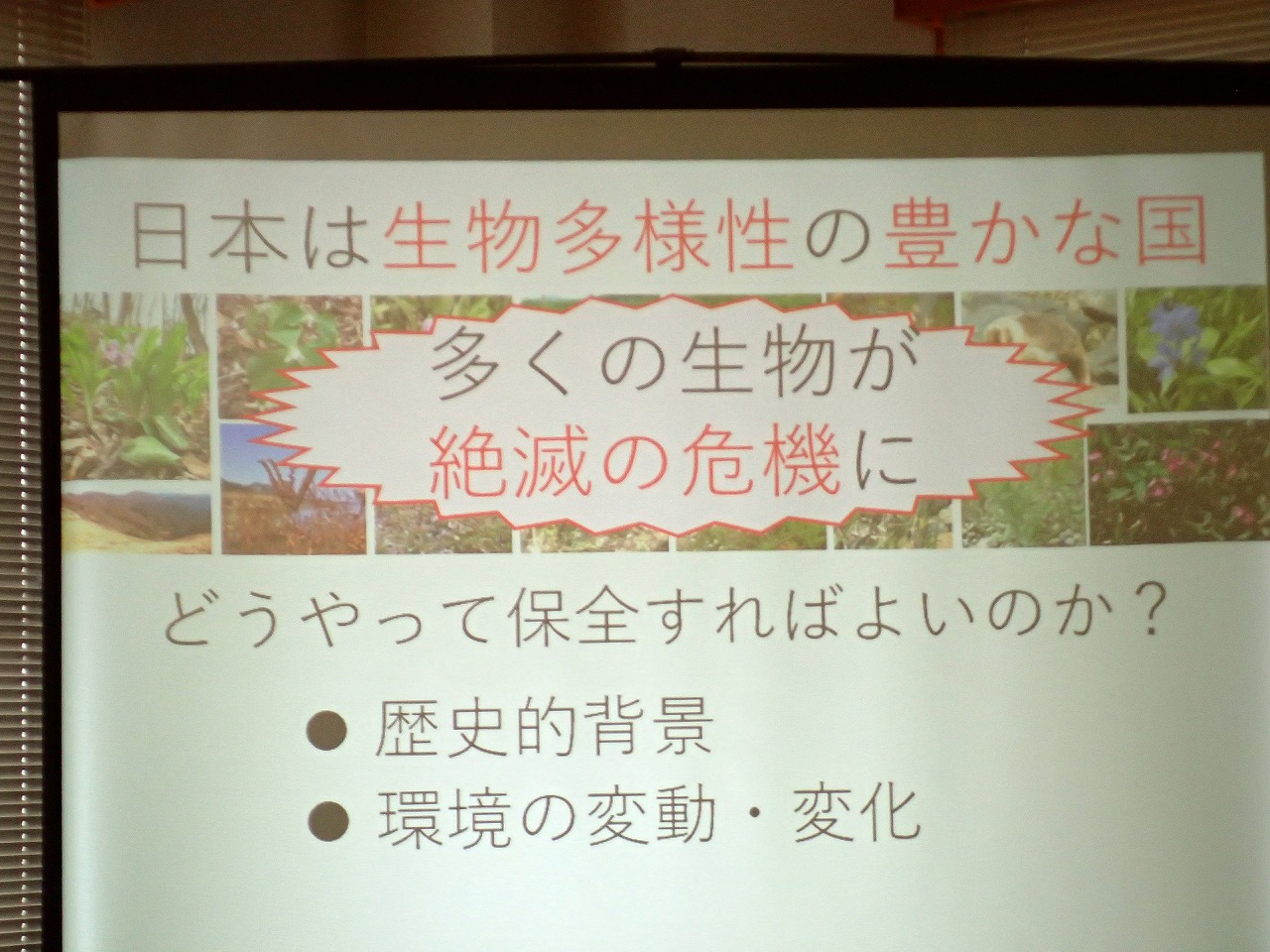 比嘉基紀先生「日本の土地利用の変遷と生物多様性・その保全」＠四万十川自然再生協議会総会記念講演メモ　その４