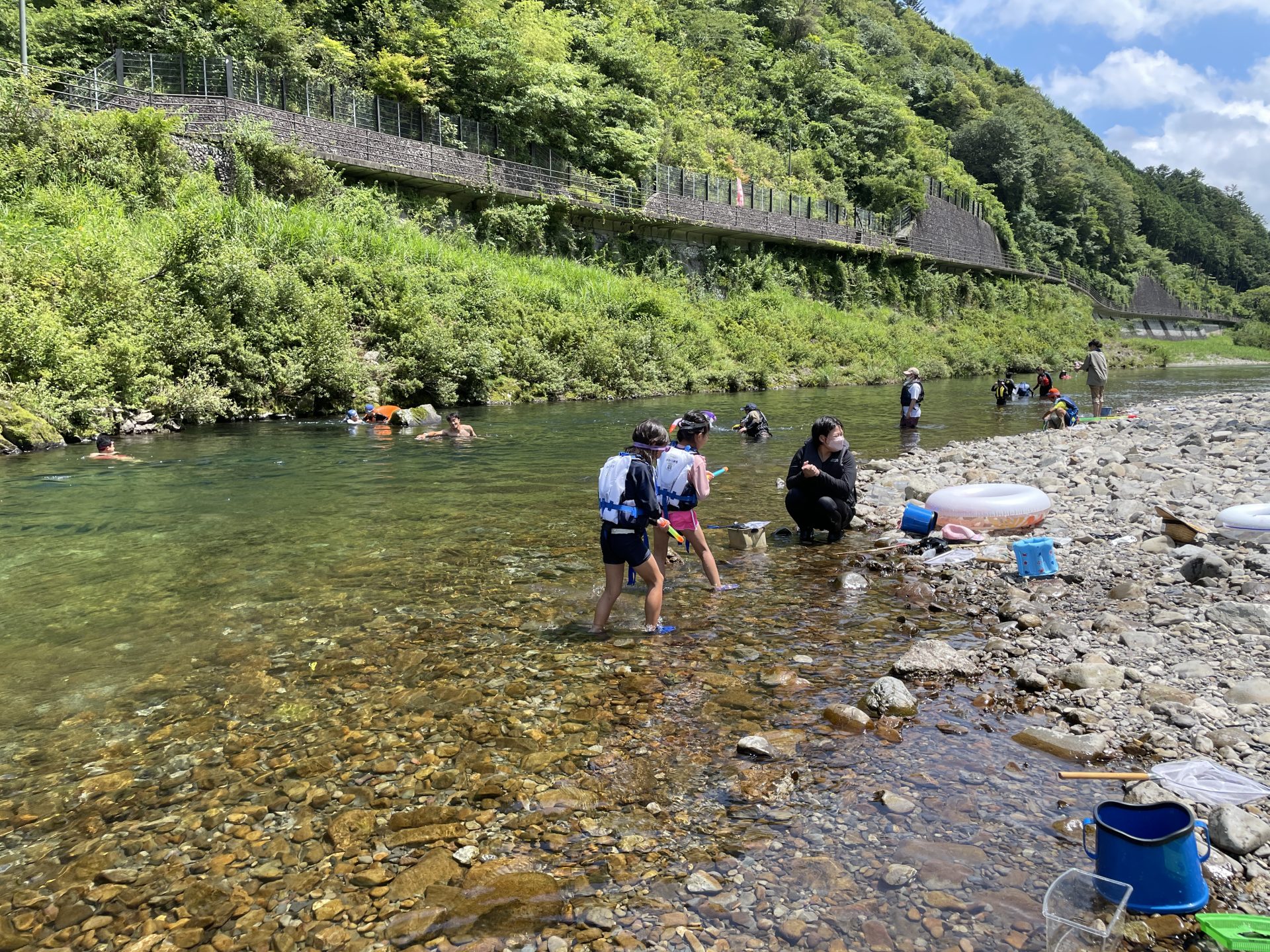 親子川遊びイベント「しまんと川ガキDAY！2022　テナガエビと遊ぶ」を開催しました！