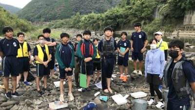 四万十高校1年生と環境学習